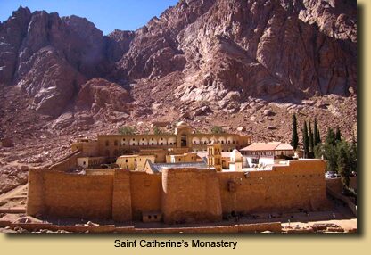 A closeup photo of the Monastery of Saint Catherine’s