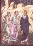 Christ Appears to SS. Luke and Cleopas on the Way to Emmaus [Lk.
        24:15].